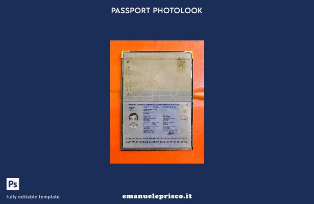 modello di photolook per passaporto del Kosovo in stile verificato